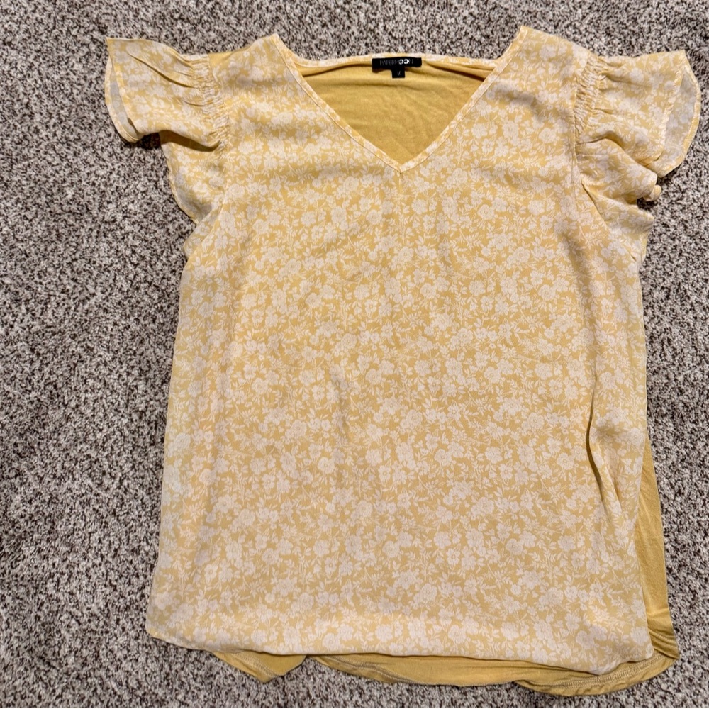 Papermoon Mustard Floral Top